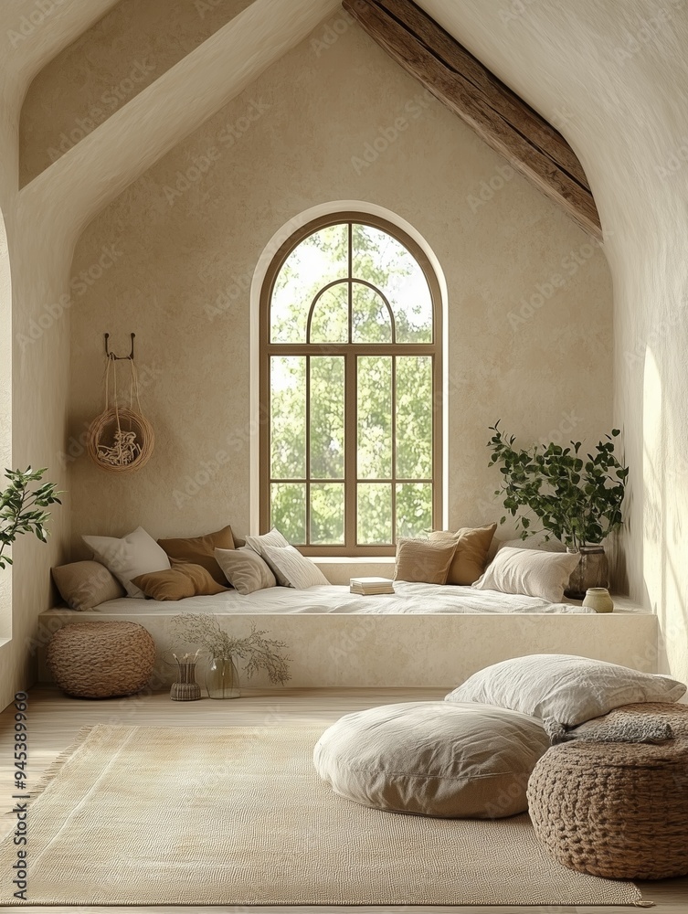 Bedroom with natural light and trees And airy bedroom Bedroom with natural light and trees And airy bedroom