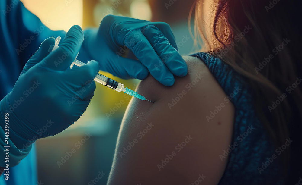 A healthcare professional administering a vaccine injection to a young child, emphasizing immunization and care.
A healthcare professional administering a vaccine injection to a young child, emphasizing immunization and care.