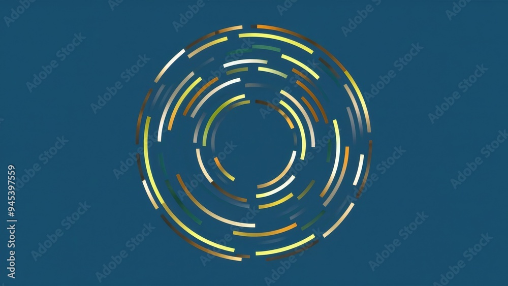 Naklejka premium Smooth Circular Transition Mask - Cascading Loop Animation with Alpha Channel