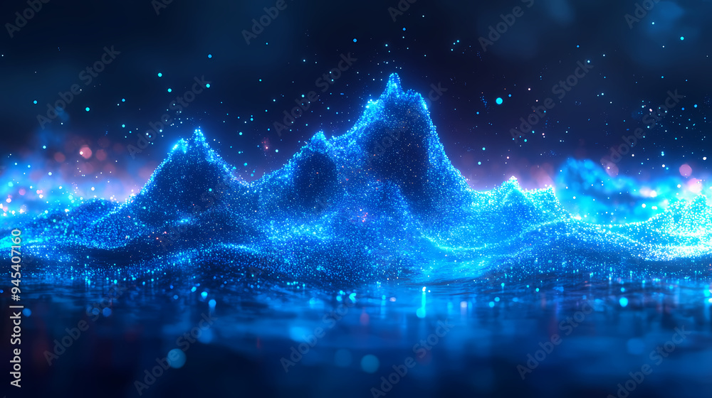 Abstract background of grainy mountain range shapes Abstract background of grainy mountain range shapes