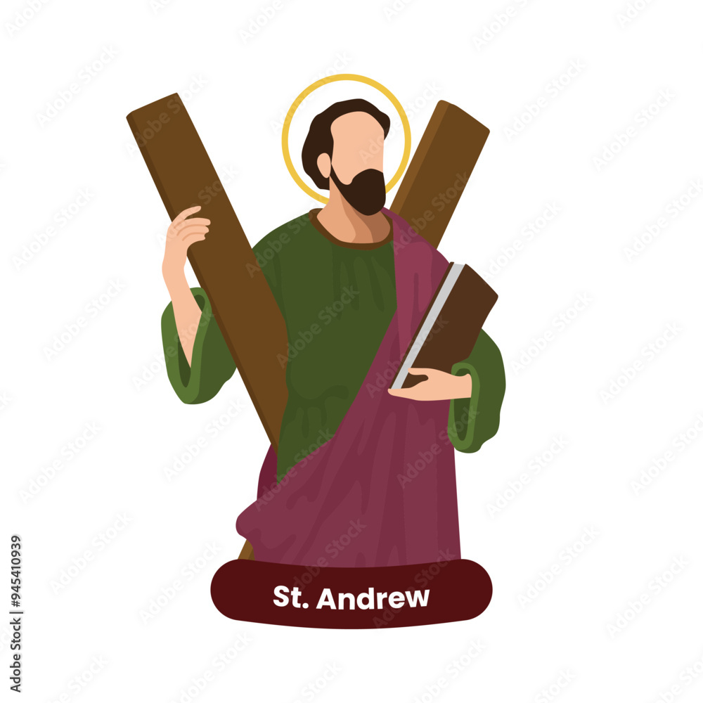 Foto Saint Andrew vector illustration