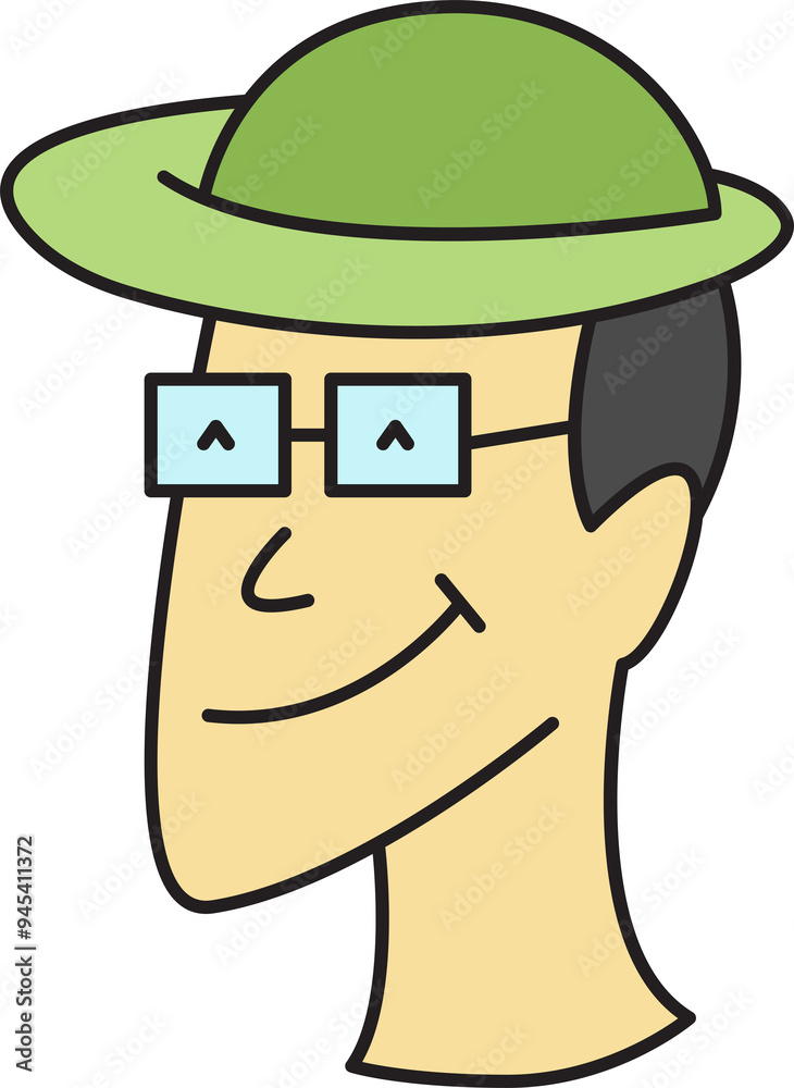 Male Face Character Illustration Male Face Character Illustration