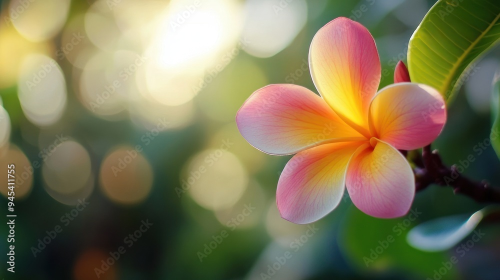 Plumeria Flower with Bokeh Background Plumeria Flower with Bokeh Background