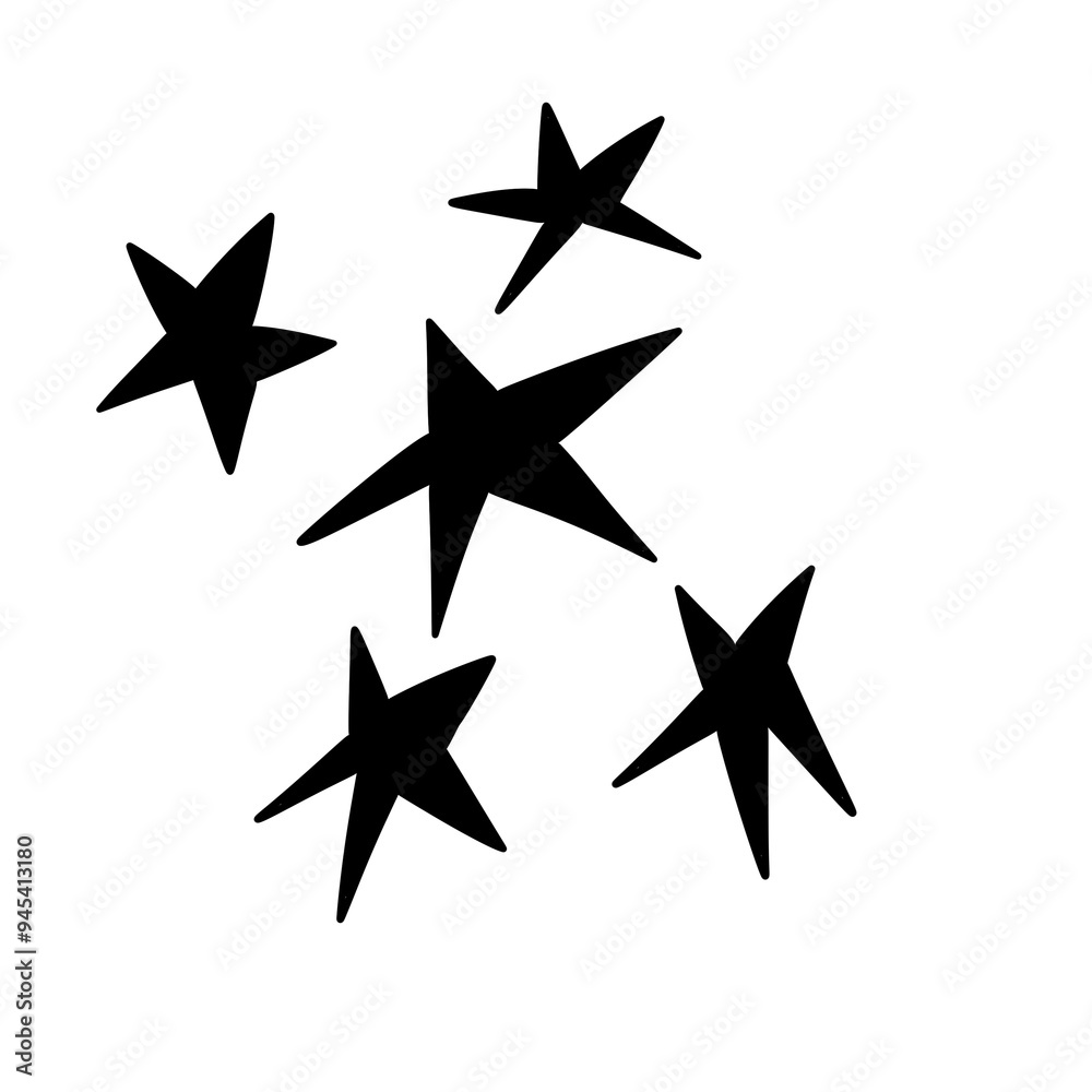 Fototapeta premium black and white stars