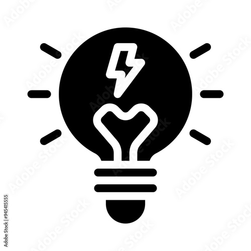electricity glyph icon