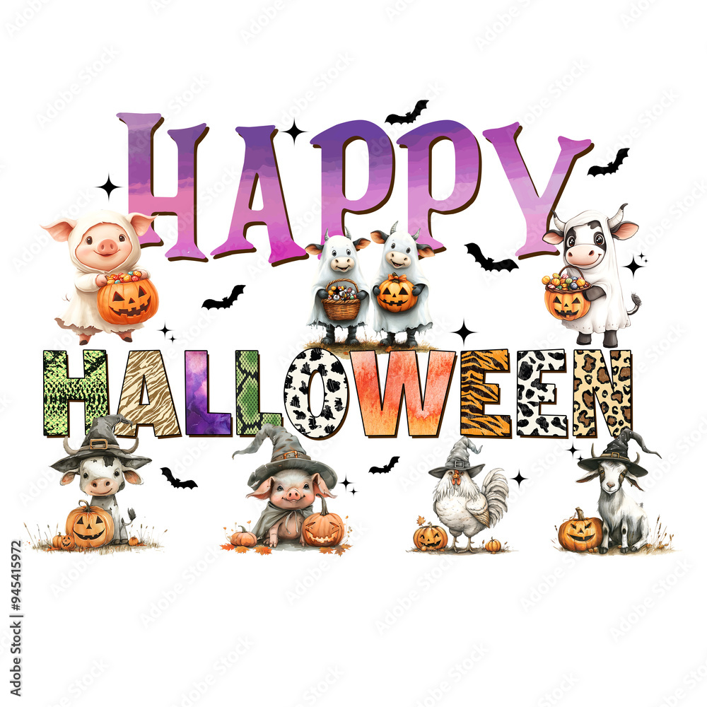 Fototapeta premium Halloween Farm Sublimation