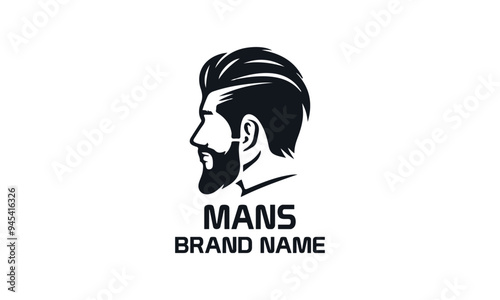 Men's unique haircut logo design