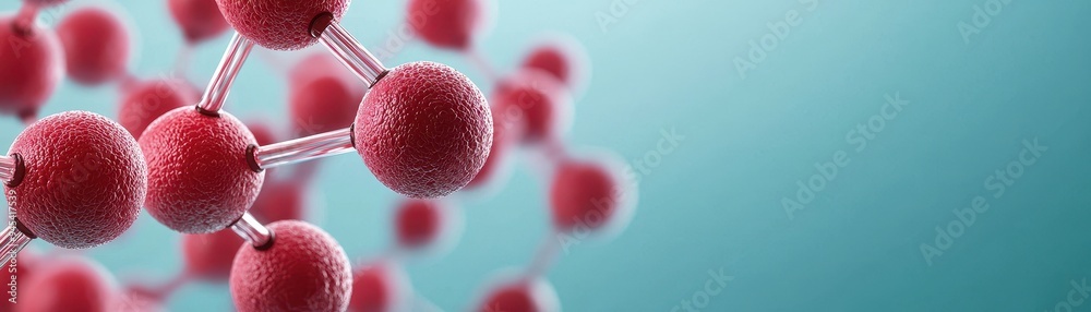 A close-up view of molecular structures showcasing red spheres connected by bonds, representing scientific research and innovation. A close-up view of molecular structures showcasing red spheres connected by bonds, representing scientific research and innovation.
