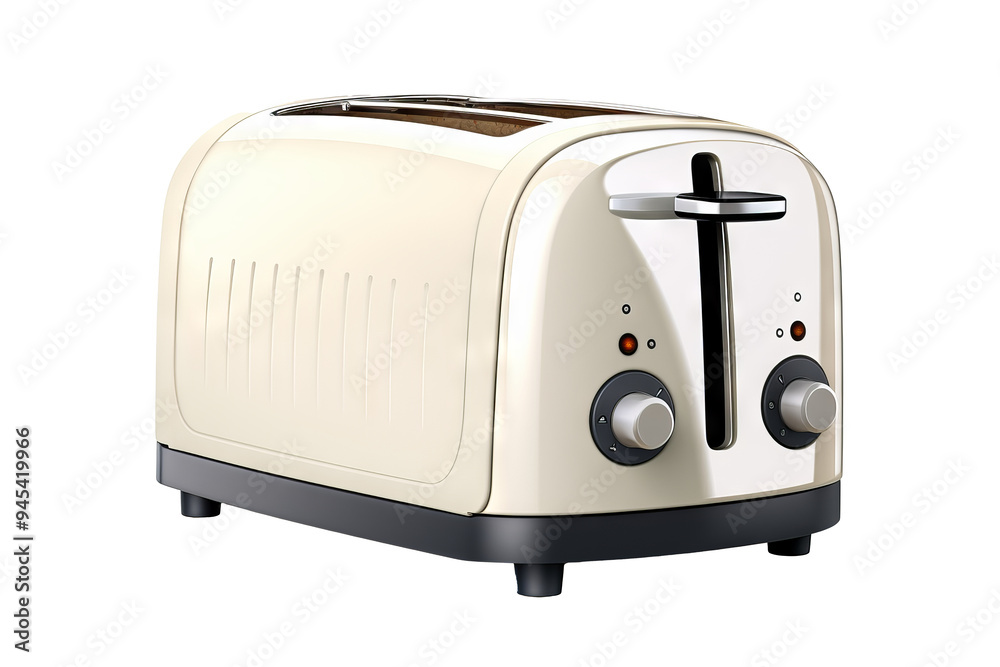 Modern stainless steel toaster with transparent background: perfect kitchen appliance for crispy breakfast delights Modern stainless steel toaster with transparent background: perfect kitchen appliance for crispy breakfast delights