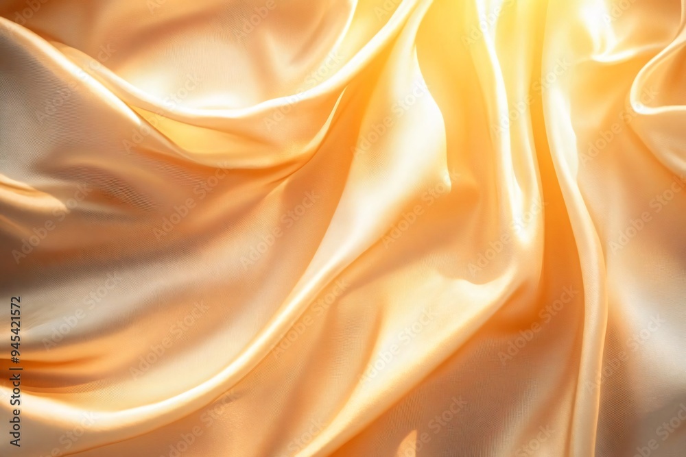 Elegant golden silk fabric with soft folds and subtle sheen, perfect for fashion, decor, or artistic backgrounds. Elegant golden silk fabric with soft folds and subtle sheen, perfect for fashion, decor, or artistic backgrounds.