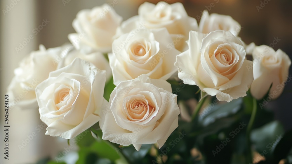 Creamy White Roses Bouquet