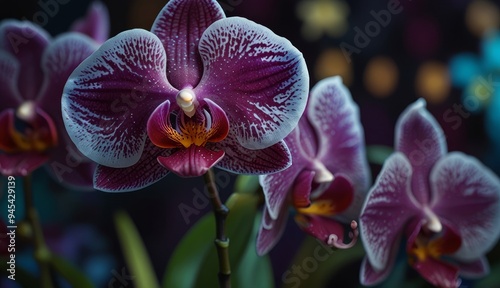 Elegant Purple Orchid Blossoms photo