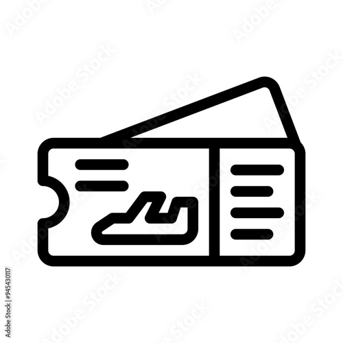 boarding pass line icon