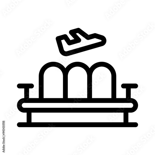 airport lounge line icon