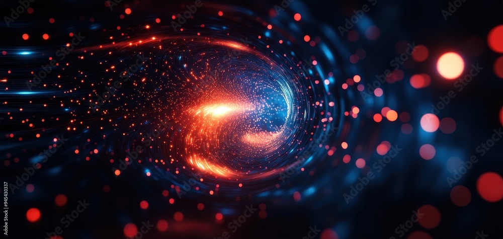 Vibrant abstract swirl of blue and red lights, creating a dynamic cosmic energy effect, ideal for technology and science themes. Vibrant abstract swirl of blue and red lights, creating a dynamic cosmic energy effect, ideal for technology and science themes.