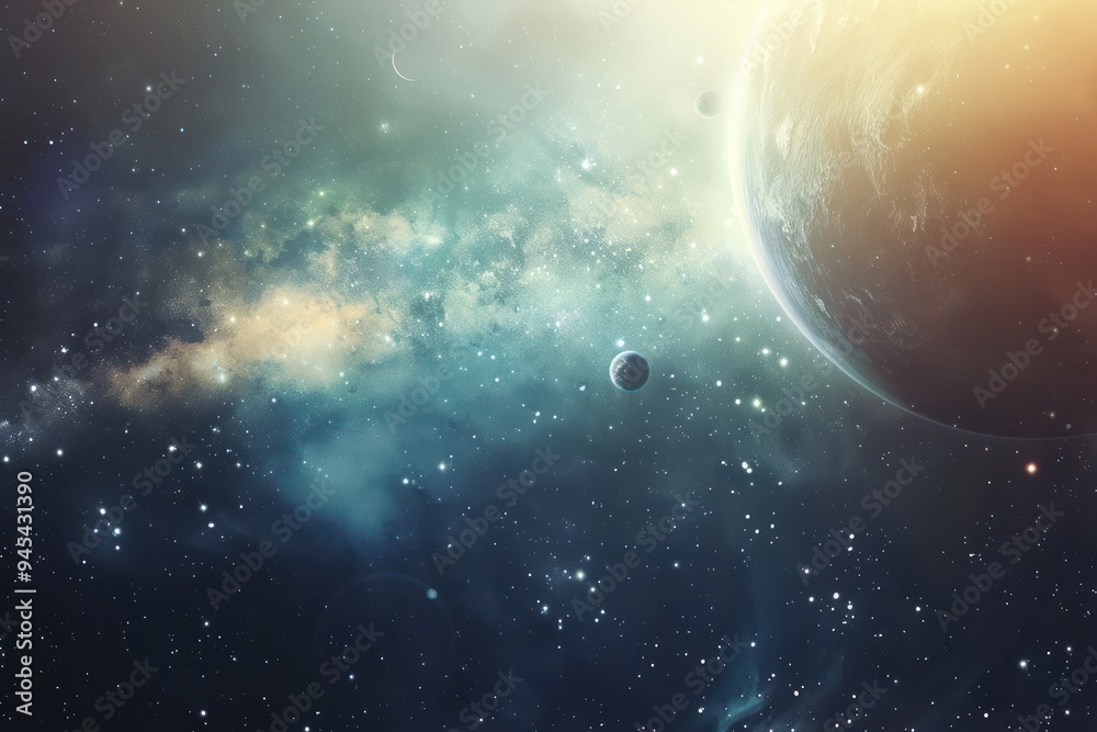 Cosmic Landscape: Stars, Planets, and Nebulae in the Vastness of Space Cosmic Landscape: Stars, Planets, and Nebulae in the Vastness of Space