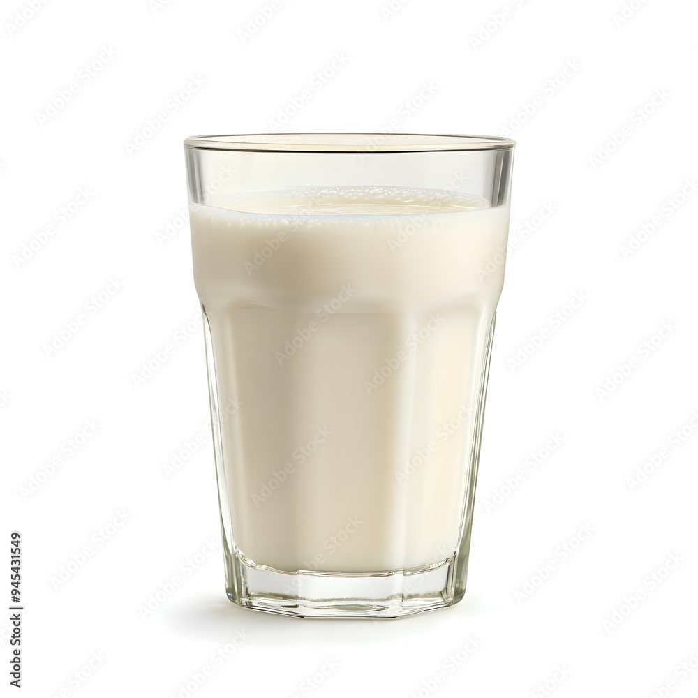 Closeup of a glass of buttermilk prominently placed at the center of a plain white background This minimalist conceptual image showcases the dairy drink s creamy pure and wholesome qualities Closeup of a glass of buttermilk prominently placed at the center of a plain white background This minimalist conceptual image showcases the dairy drink s creamy pure and wholesome qualities