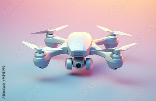 Cartoon 3D drone illustration material
