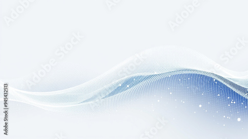 Abstract digital wave of particles