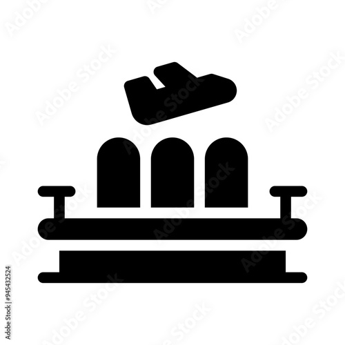 airport lounge glyph icon