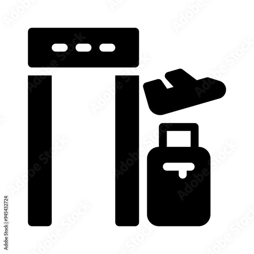 security checkpoint glyph icon