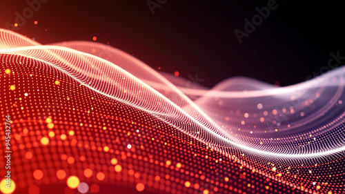 Abstract futuristic - technology with polygonal shapes on dark blue background.