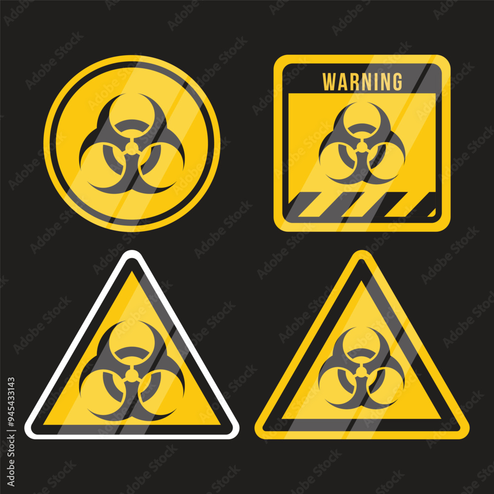 Biohazard Safety Sign Vector Illustration Biohazard Safety Sign Vector Illustration