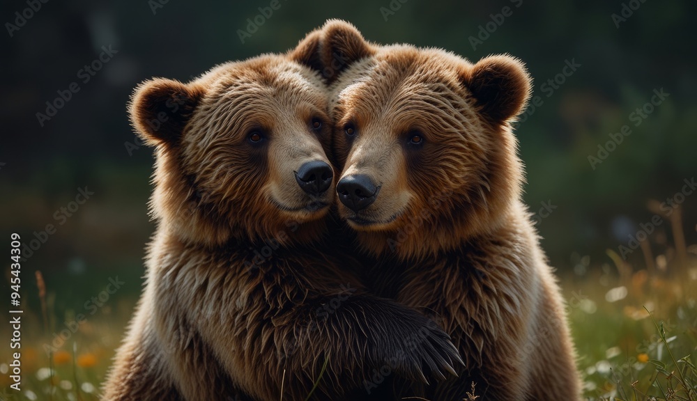 Tender Moment Between Grizzly Bears Tender Moment Between Grizzly Bears