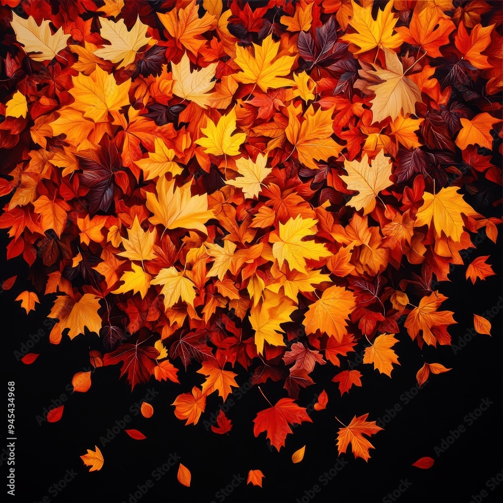 A vibrant array of autumn leaves in shades of red, orange, and yellow, creating a stunning fall backdrop. A vibrant array of autumn leaves in shades of red, orange, and yellow, creating a stunning fall backdrop.