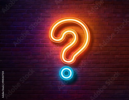 vector set realistic isolated neon sign question logo template decoration display wall background