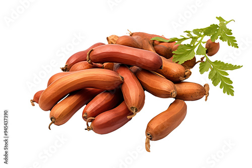 High-quality tamarind isolated on transparent background for culinary designs, food packaging, and tropical ingredient illustrations in health and organic produce projects