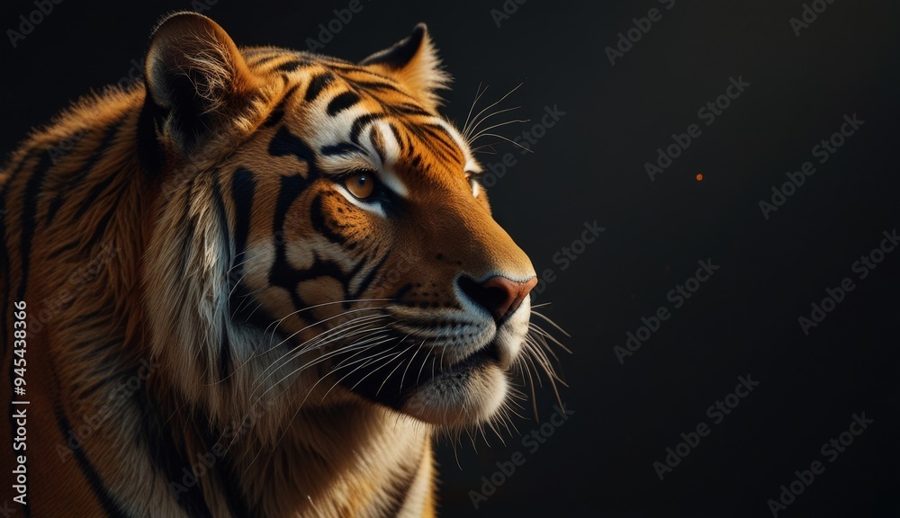 Majestic Tiger Portrait Close-Up Majestic Tiger Portrait Close-Up
