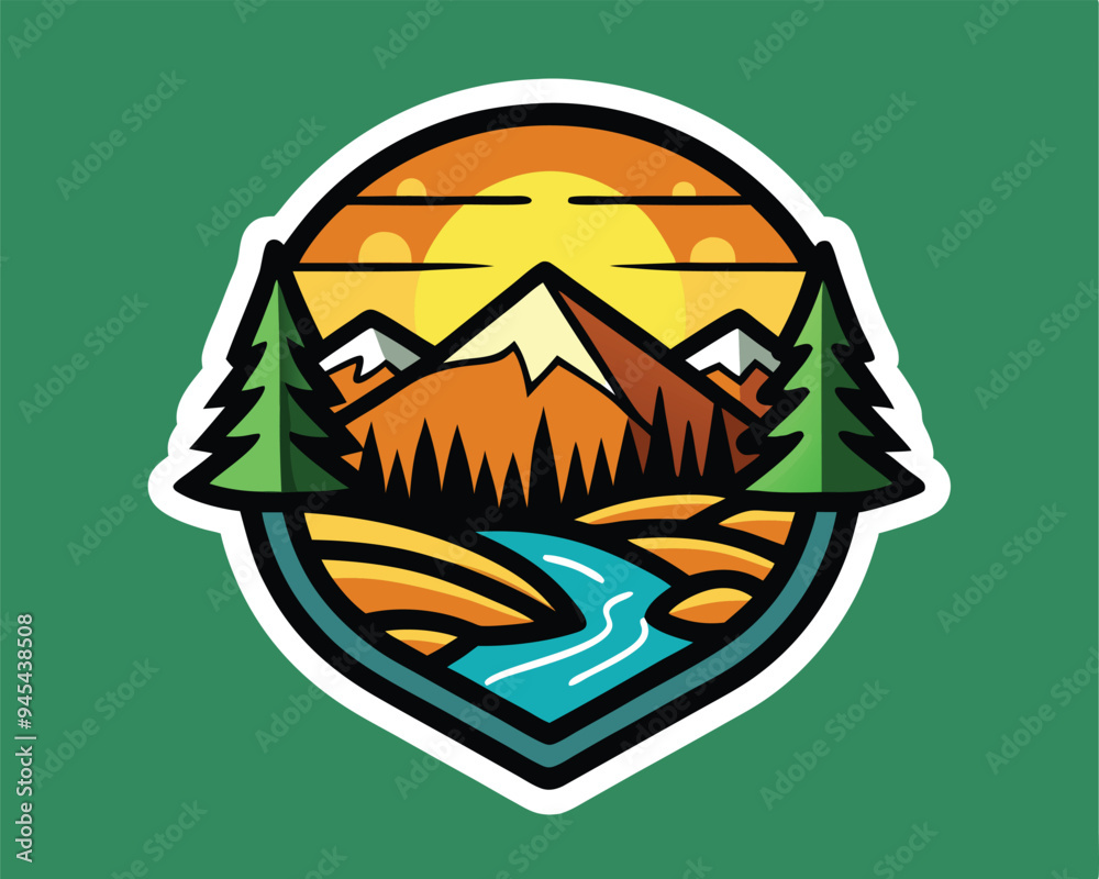 nature t shirt and sticker design vector illustration nature t shirt and sticker design vector illustration