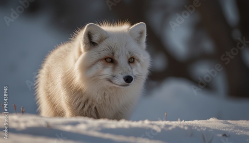 Majestic Arctic Fox in Snowy Landscape