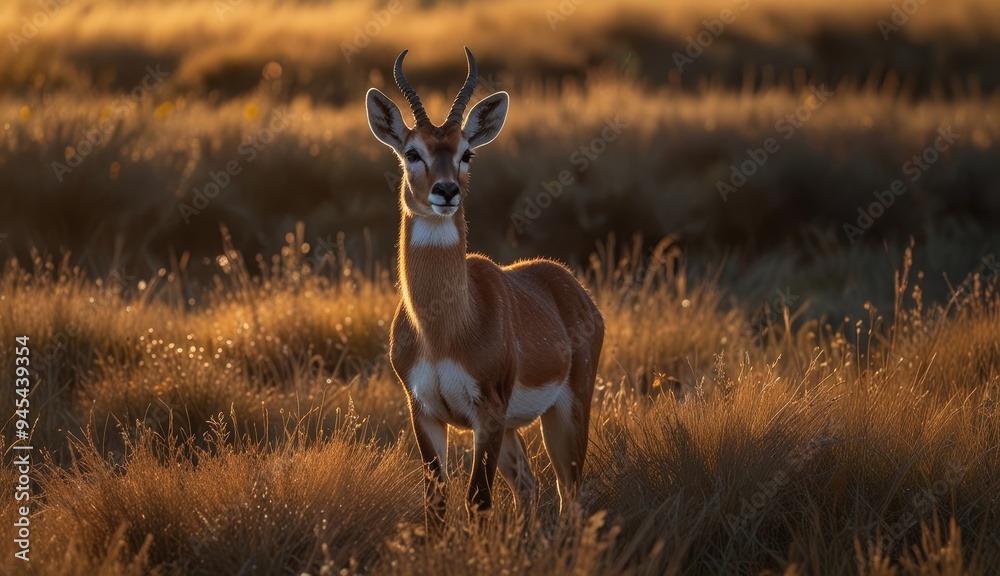 Elegant Antelope in Golden Sunset Elegant Antelope in Golden Sunset