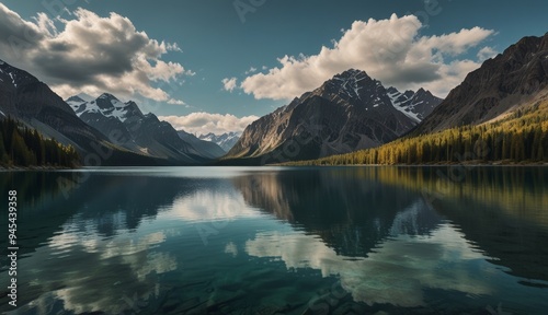 Serene Mountain Lake Reflection