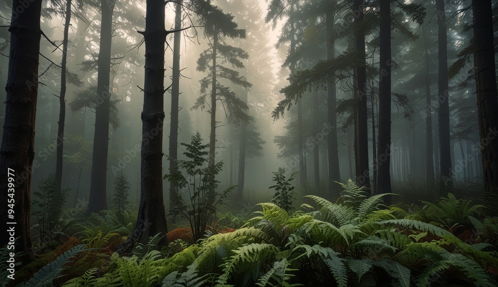 Obraz premium Mystical Forest with Ferns