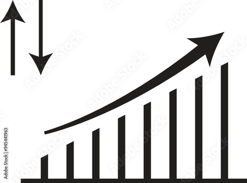 business graph bar chart eps vector illustration