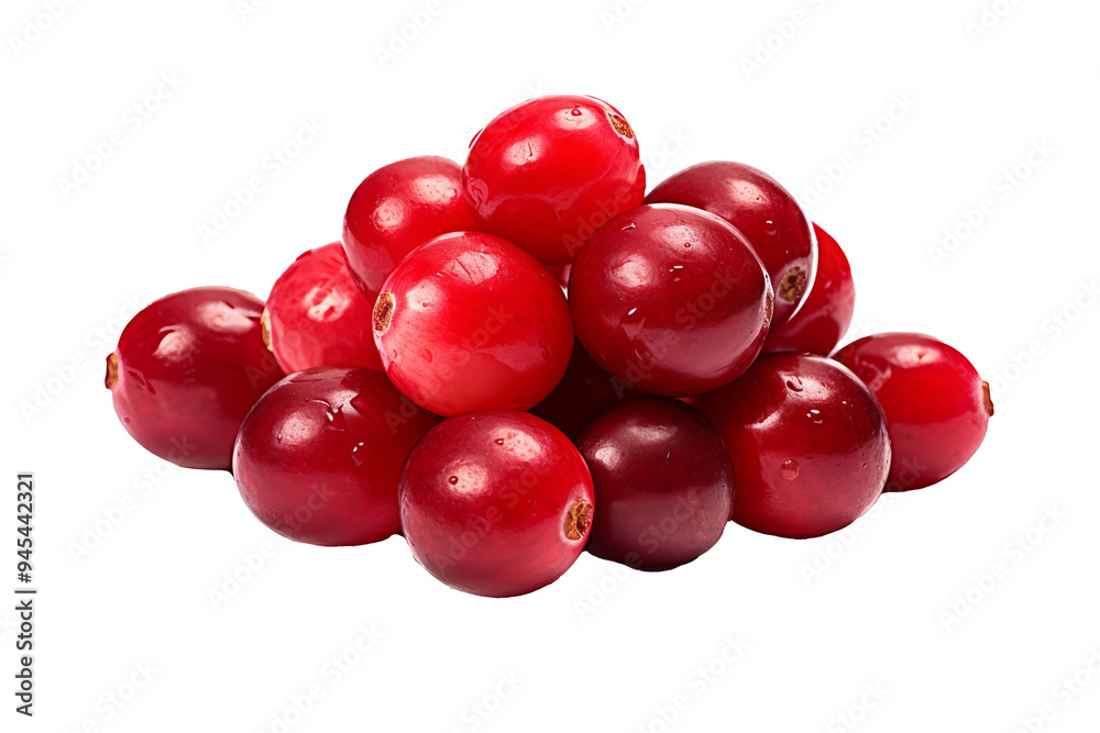 Freshly picked cranberry isolated on transparent background for culinary projects, holiday recipes, and organic food illustrations featuring vibrant red berries Freshly picked cranberry isolated on transparent background for culinary projects, holiday recipes, and organic food illustrations featuring vibrant red berries