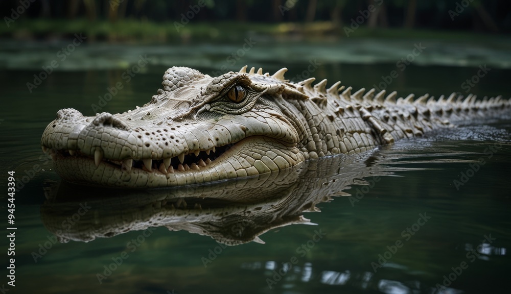 Majestic Crocodile in Still Waters Majestic Crocodile in Still Waters