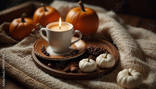 Wallpaper Mural Cozy Autumn Still Life Arrangement Torontodigital.ca