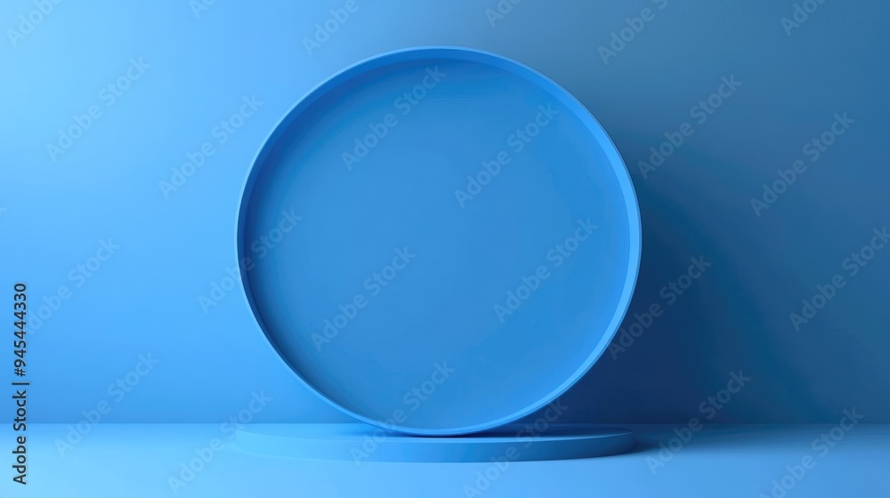 3D rendering of an abstract blue circle minimal background Suitable for advertising design cosmetic promotions presentations medical themes science technology banners food fashion and business Illu 3D rendering of an abstract blue circle minimal background Suitable for advertising design cosmetic promotions presentations medical themes science technology banners food fashion and business Illu