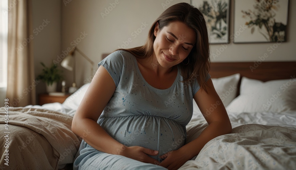 Joyful Expectant Mother at Home Joyful Expectant Mother at Home