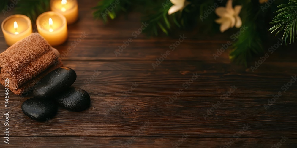 A luxurious spa retreat with a stunning woman receiving a revitalizing hot stone massage in a wooden setting A luxurious spa retreat with a stunning woman receiving a revitalizing hot stone massage in a wooden setting