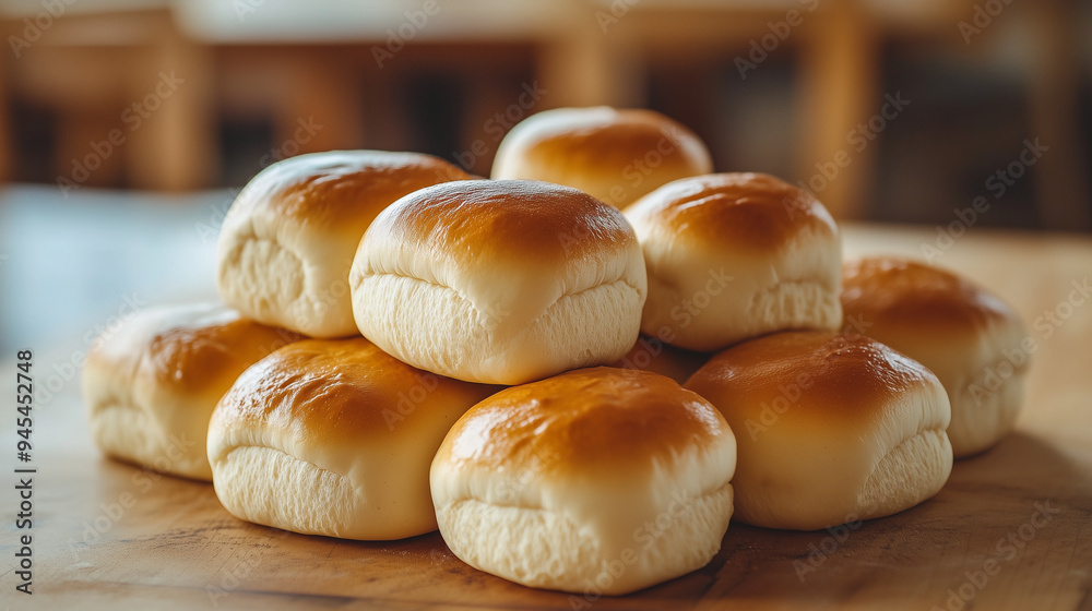 Pnada will be photographed from the front, with ten small white bread rolls stacked on top of each other in an award winning photo shoot Pnada will be photographed from the front, with ten small white bread rolls stacked on top of each other in an award winning photo shoot