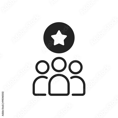 customer pictogram or employee experience icon