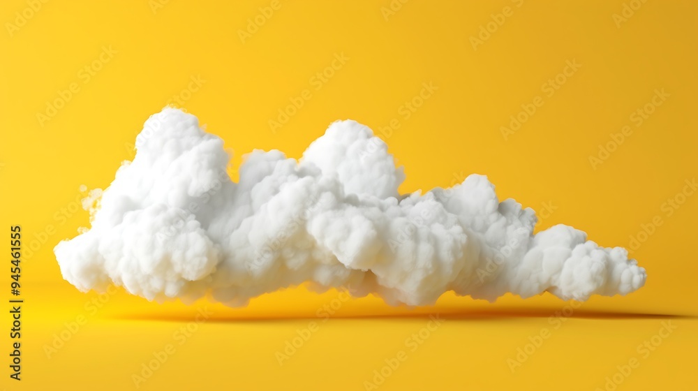 White Cloud Floating on a Blue Background White Cloud Floating on a Blue Background