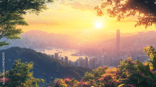 Hong Kong Victoria Peak Sunrise