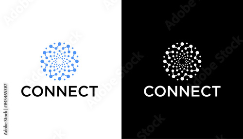 connect connections logo template vector illustration icon element