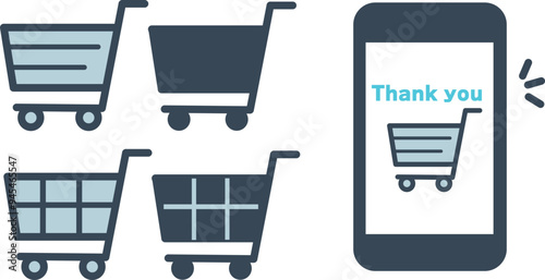 ショッピングカートのシンプルなアイコン